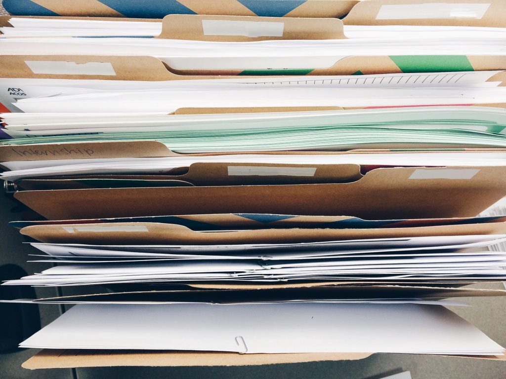 Folders. Organization