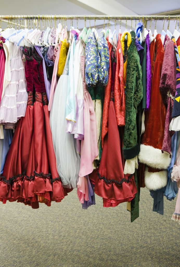 Costumes on a Rack